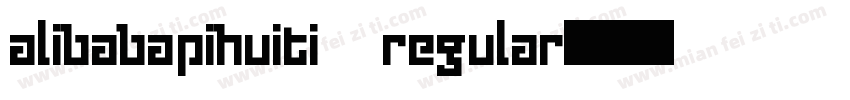 alibabapihuiti regular字体转换
